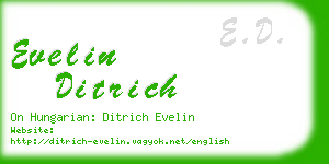 evelin ditrich business card